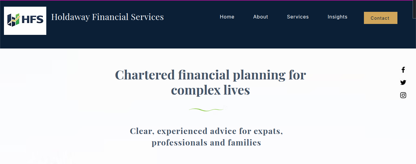Holdaway Financial Services redesigned website